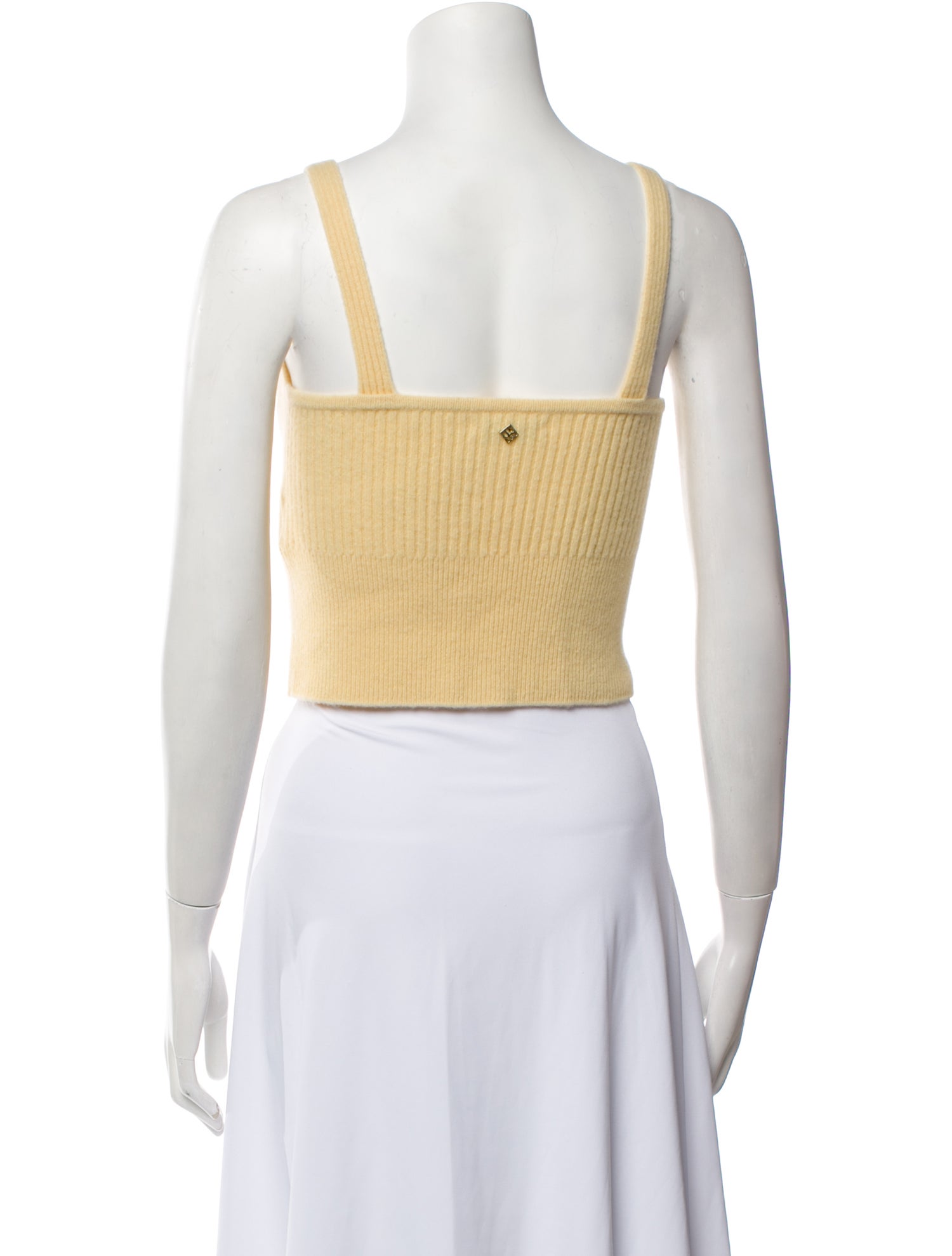 Sandro Wool V-Neck Crop Top